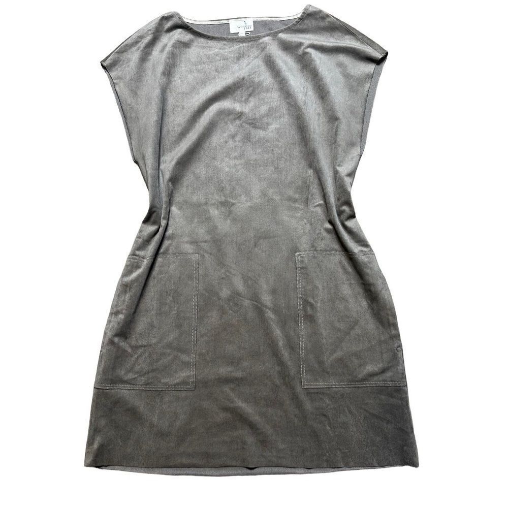 Wilfred Free Shift Dress Womens Small Brown Knee Length Minimalistic Paperbag